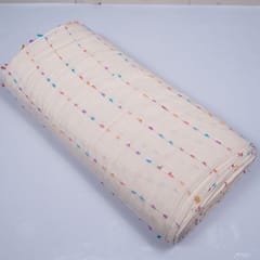 Multi Colour Cotton Blend Dobby