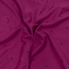 Wine Colour Cotton Dobby Jacquard Fabric