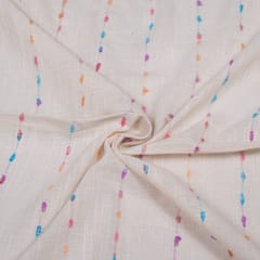 Multi Colour Cotton Blend Dobby