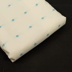 Sky Blue Colour Jamdani Cotton Fabric
