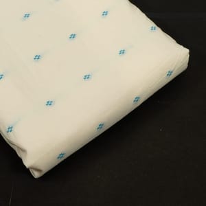Sky Blue Colour Jamdani Cotton Fabric
