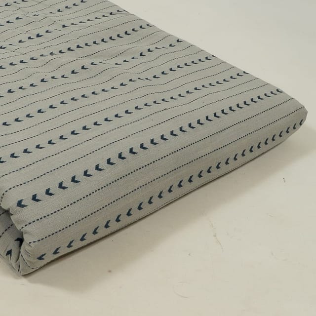 Grey Colour Cotton Dobby Jacquard Fabric