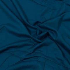 Teal Blue Colour Rayon Slub Fabric