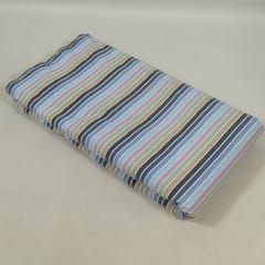 Blue Colour Seersucker Stripes Fabric
