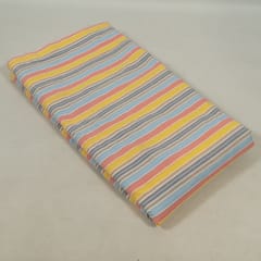 Sky Blue Colour Cotton Seersucker Stripes Fabric i