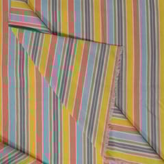 Sky Blue Colour Cotton Seersucker Stripes Fabric i
