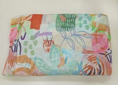 Poly Linen Printed fabric