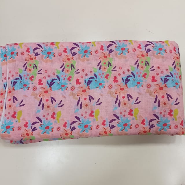 Poly Linen Printed fabric