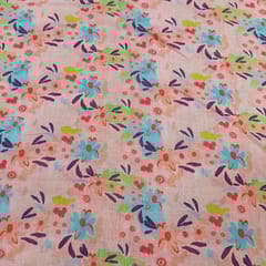 Poly Linen Printed fabric
