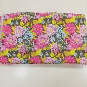 Poly Linen Printed fabric