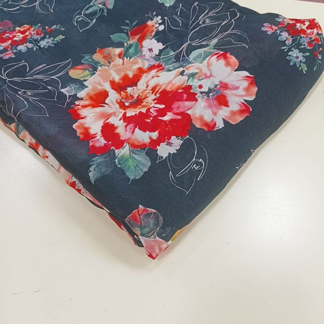 Chinon chiffon Pirnted fabric