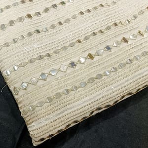 White dyeable georgette embroidery fabric