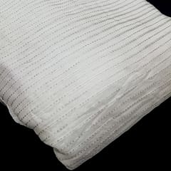 White dyeable georgette embroidery fabric