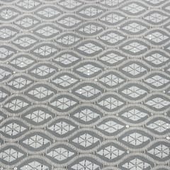 White dyeable georgette embroidery fabric