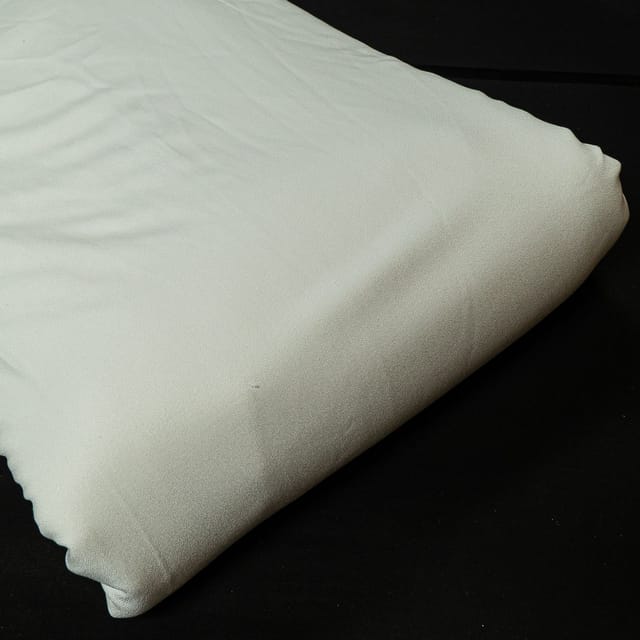 White Colour Rayon Crepe Fabric