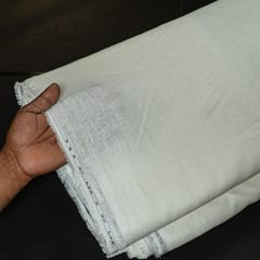 White Colour Pure Linen 40 lea fabric