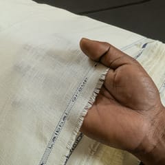White Colour Pure Linen 25 lea fabric