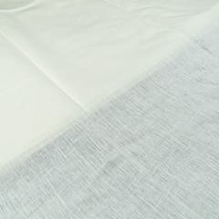 White Colour Pure Linen 25 lea fabric