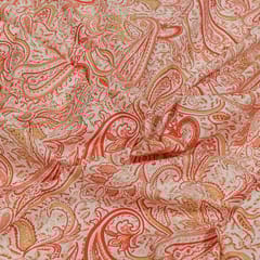 White Colour Cotton Cambric Printed Fabric