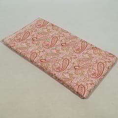 White Colour Cotton Cambric Printed Fabric