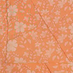 Peach Colour Cotton Cambric Printed Fabric