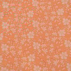 Peach Colour Cotton Cambric Printed Fabric