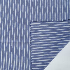 Blue Colour Cotton Ikat Fabric