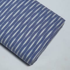 Blue Colour Cotton Ikat Fabric