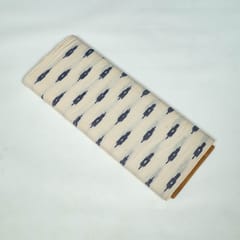 White Colour Cotton Ikat Fabric