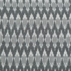 Grey Colour Cotton Ikat Fabric
