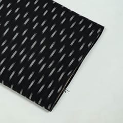 Black Colour Cotton Ikat Fabric