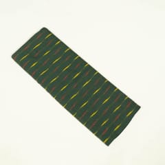 Green Colour Cotton Ikat Fabric