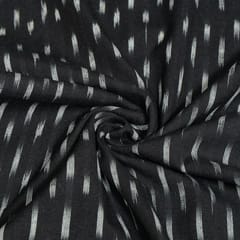 Black Colour Cotton Ikat Fabric