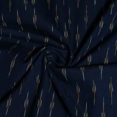 Blue Colour Cotton Ikat Fabric