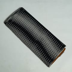 Black and Grey Colour Cotton Ikat Fabric