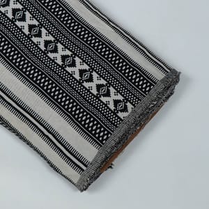 Black Colour Poly Cotton Jacquard Fabric