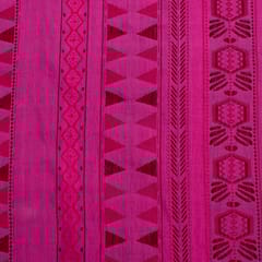Pink Colour Cotton Acralic Jacquard Fabric