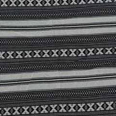 Black Colour Poly Cotton Jacquard Fabric