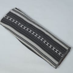 Black Colour Poly Cotton Jacquard Fabric
