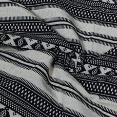 Black Colour Poly Cotton Jacquard Fabric