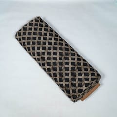 Black Colour Poly Cotton Jacquard Fabric