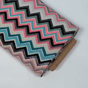 Pink Colour Poly Cotton Jacquard Fabric