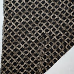 Black Colour Poly Cotton Jacquard Fabric