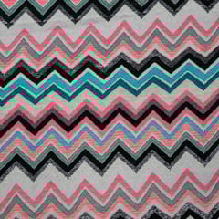 Pink Colour Poly Cotton Jacquard Fabric