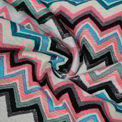 Pink Colour Poly Cotton Jacquard Fabric