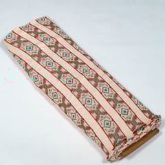 Red Colour Poly Cotton Jacquard Fabric