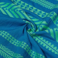 Green Colour Cotton Acralic Jacquard Fabric