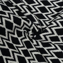 Black Colour Poly Cotton Jacquard Fabric