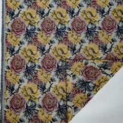 Yellow Colour Poly Cotton Jacquard Fabric