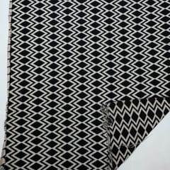 Black Colour Poly Cotton Jacquard Fabric